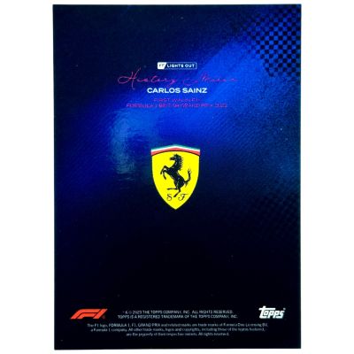 Carlos Sainz 2023 Topps Lights Out Formula 1 - First Win BLUE 03/25 Ferrari