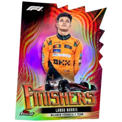 Lando Norris 2024 Topps Finest Formula 1 - Finsihers Die-Cut 72/74 SSP #FIN-4 Mclaren
