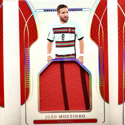Cristiano Ronaldo / J. Moutino / R. Patricio 2022 Panini National Treasures - Triple Booklet Worn Relic 3/49 #TM-PR1 Portugalia