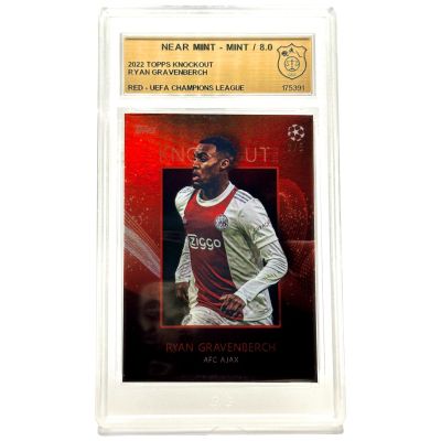 Ryan Gravenberch 2022 Topps Knockout UCL - RED 2/5 GSG 8 Ajax Amsterdam
