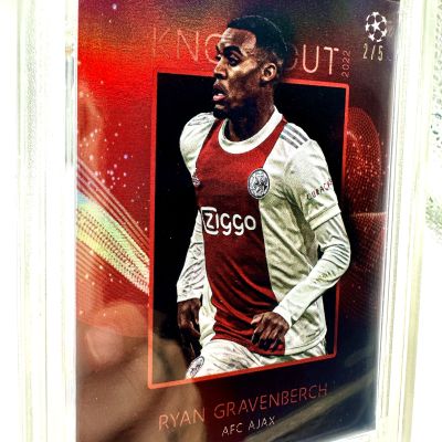 Ryan Gravenberch 2022 Topps Knockout UCL - RED 2/5 GSG 8 Ajax Amsterdam