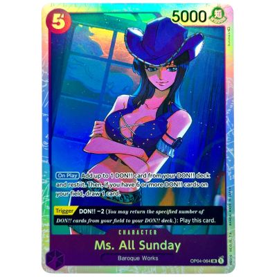Ms. All Sunday - One Piece OP04-064 SR Super Rare English