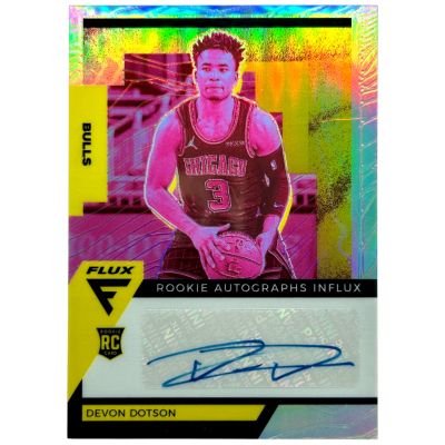 Devon Dotson 2020-21 Panini Flux - Rookie Influx AUTO Silver Prizm RC #RAI-DDO Chicago Bulls