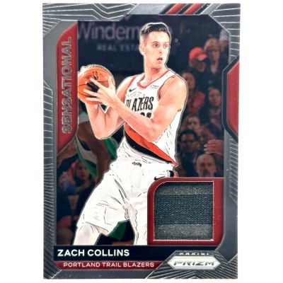 Zach Collins 2020-21 Panini Prizm - Sensational Swatches Game Worn Relic #SSW-ZCL Portland Blazers
