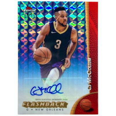 CJ McCollum 2024-25 Topps Finest Flashback - AUTO Blue Geometric 88/99 #FBA-CM New Orleans