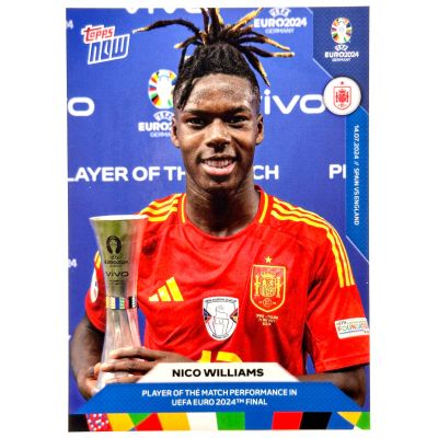 Nico Williams 2024 Topps Now - Player of the match Uefa EURO 2024 Final #60 Spania