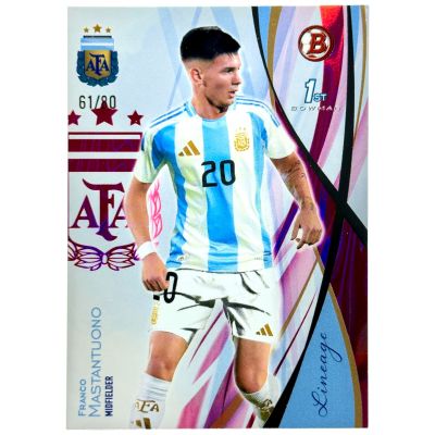 Franco Mastantuono 2025 Topps Lineage - Pink 61/80 1st Bowman Argentina