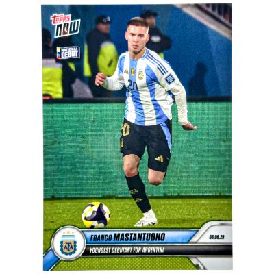 Franco Mastantuono 2025 Topps Now - Youngest Debutant for Argentina 