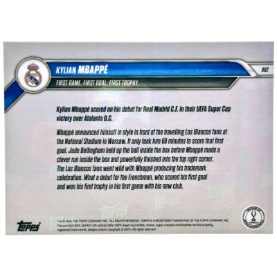 Kylian Mbappe 2025 Topps Now - First Game First Goal First Trophy #002 Real Madrid