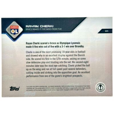 Rayan Cherki 2021 Topps Now - Brace Makes it Five Wins from five #21
