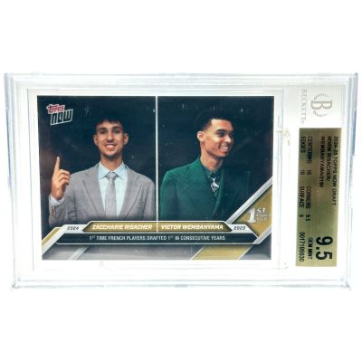 Victor Wembanyama / Zaccharie Risacher 2024-25 Topps Now - Rookie 1st round pick #DRW BGS 9.5