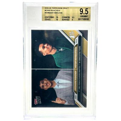 Victor Wembanyama / Zaccharie Risacher 2024-25 Topps Now - Rookie 1st round pick #DRW BGS 9.5