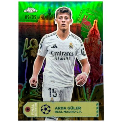 Lot Carduri Arda Guler 2024-25 Topps Chrome UCC - Final Destination Munich Real Madrid inclusiv un cards 2/10