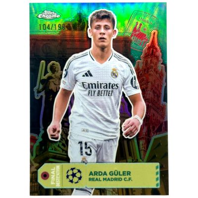 Lot Carduri Arda Guler 2024-25 Topps Chrome UCC - Final Destination Munich Real Madrid inclusiv un cards 2/10