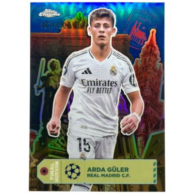Lot Carduri Arda Guler 2024-25 Topps Chrome UCC - Final Destination Munich Real Madrid inclusiv un cards 2/10