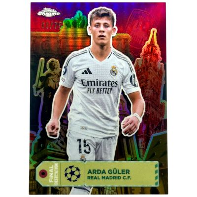 Lot Carduri Arda Guler 2024-25 Topps Chrome UCC - Final Destination Munich Real Madrid inclusiv un cards 2/10