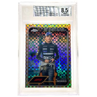 Lando Norris 2024 Topps Chrome F1 - Gold refractor 10/50 #177 BGS 8.5