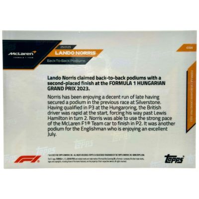 Lando Norris 2023 Topps Now F1 #34 McLaren