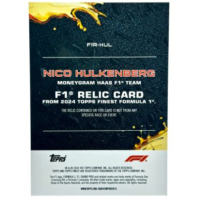 Nico Hulkenberg 2024 Topps FInest Formula 1 Relic #F1R-HUL 62/75