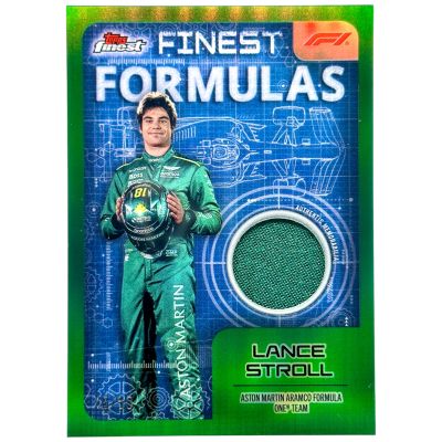 Lance Stroll 2024 Topps Finest Formula 1 - Relic Green Refractor 16/50 #FF-STR Aston Martin