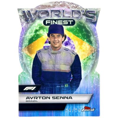 Ayrton Senna 2024 Topps Finest Formula 1 - World's Finest Die-Cut 04/74 #WF-20 Mclaren