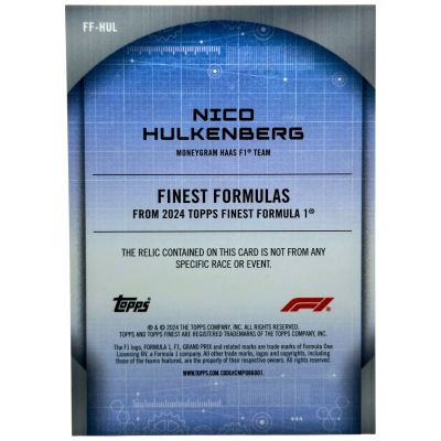 Nico Hulkenberg 2024 Topps Finest Formula 1 - Relic Blue 11/75 #FF-HUL Haas