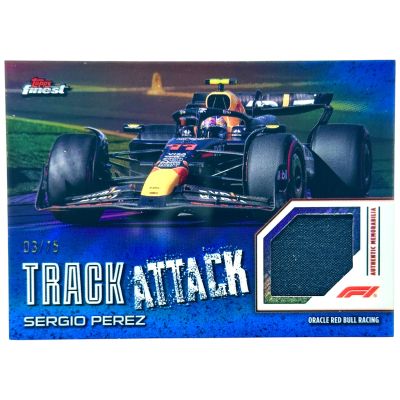 Sergio Perez 2024 Topps Finest Formula 1 - Track Attack Relic Blue 03/75 #TAR-PER