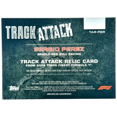 Sergio Perez 2024 Topps Finest Formula 1 - Track Attack Relic Blue 03/75 #TAR-PER
