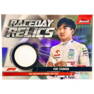 Yuki Tsunoda 2024 Topps Finest Formula 1 - Raceday Relics 92/99 #RDR-TUS Visa Cash RB