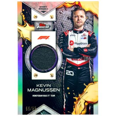 Kevin Magnussen 2024 Topps Finest Formula 1 - Relic Refractor 66/99 #FF-MAG Haas