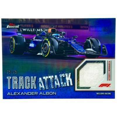 Alexander Albon 2024 Topps Finest Formula 1 - Track Attack Relic Blue 75/75 #TAR-ALB Williams