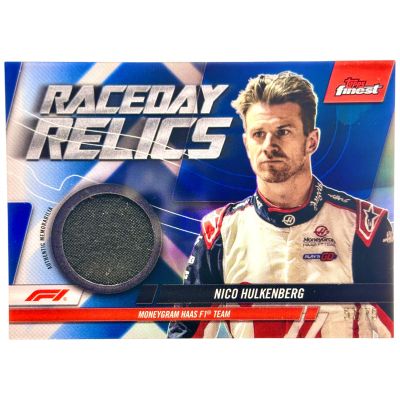 Nico Hulkenberg 2024 Topps Finest Formula 1 - Raceday Relics Blue Refractor 57/75 #RDR-HUL Haas