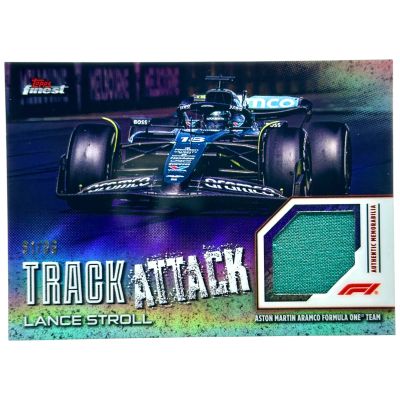Lance Stroll 2024 Topps Finest Formula 1 - Track Attack Relic 81/99 #TAR-STR Aston Martin