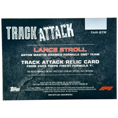 Lance Stroll 2024 Topps Finest Formula 1 - Track Attack Relic 81/99 #TAR-STR Aston Martin