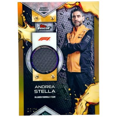 Andrea Stella 2024 Topps Formula 1 - F1 Relic Gold 07/25 #F1R-STE Mclaren
