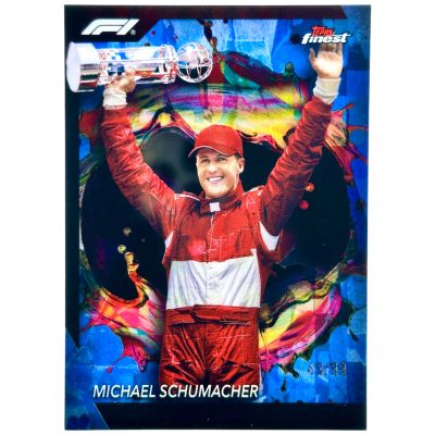 Michael Schumacher 2024 Topps Finest - Rare BLUE Refractor 49/99 #298 Ferrari