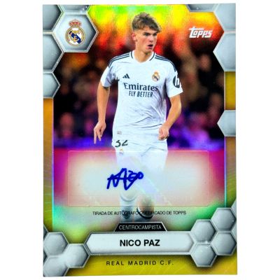 Nico Paz 2023-24 Topps Real Madrid Team Set - AUTO #AU-NP