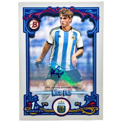 Nico Paz 2023 Topps Argentina Fileteado - 1st Bowman AUTO #34 