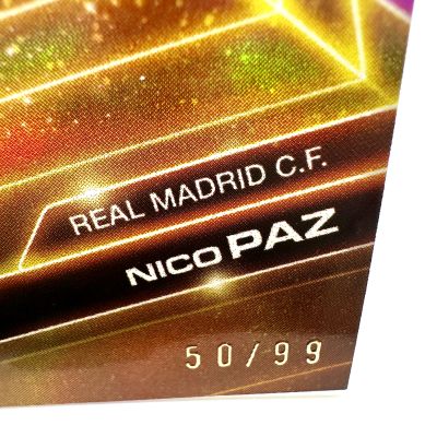 Nico Paz 2024-25 Topps Real Madrid Fan Set Golden Future Refractor 50/99 #GF-1 Real Madrid