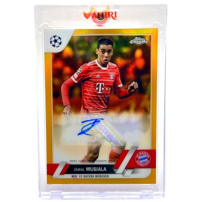Jamal Musiala 2022-23 Topps Chrome UEFA Club Competition AUTO GOLD 46/50 #CA-JM Bayern Munchen