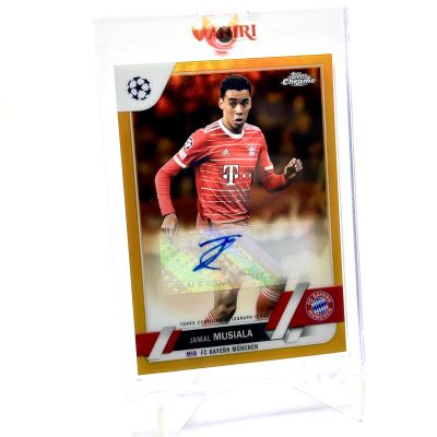 Jamal Musiala 2022-23 Topps Chrome UEFA Club Competition AUTO GOLD 46/50 #CA-JM Bayern Munchen