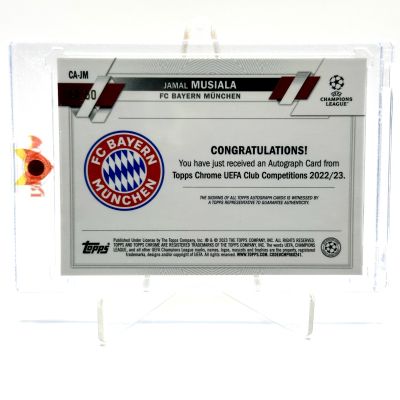 Jamal Musiala 2022-23 Topps Chrome UEFA Club Competition AUTO GOLD 46/50 #CA-JM Bayern Munchen