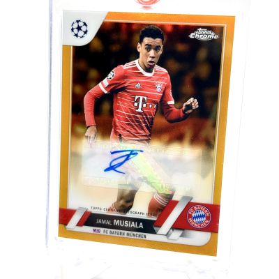 Jamal Musiala 2022-23 Topps Chrome UEFA Club Competition AUTO GOLD 46/50 #CA-JM Bayern Munchen