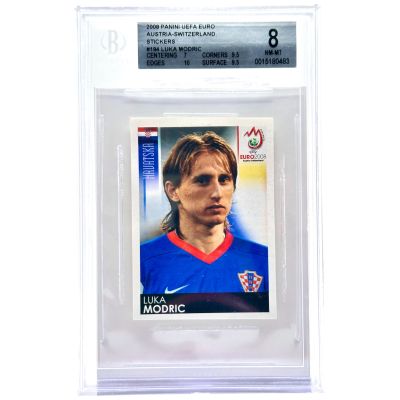Luka Modric Panini Euro 2008 Sticker Croatia #194 BGS8 Rookie RC