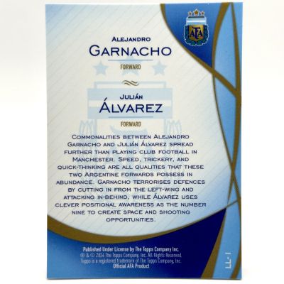 Alejandro Garnacho / Julian Alvarez 2024 Topps Lineage Argentina - Lenticular  #LL-1