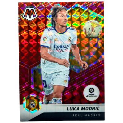 Luka Modric 2021-22 Panini Mosaic La Liga - RED GOLD Prizm #85 Real Madrid