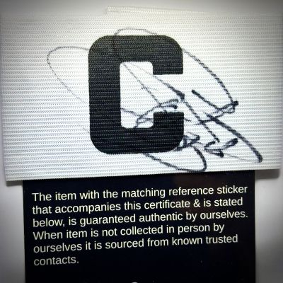 Guti Banderola de capitan cu autograf (semnata personal) + certificat de autenticitate + rama