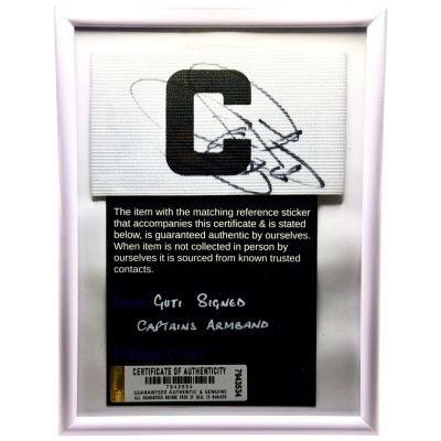 Guti Banderola de capitan cu autograf (semnata personal) + certificat de autenticitate + rama