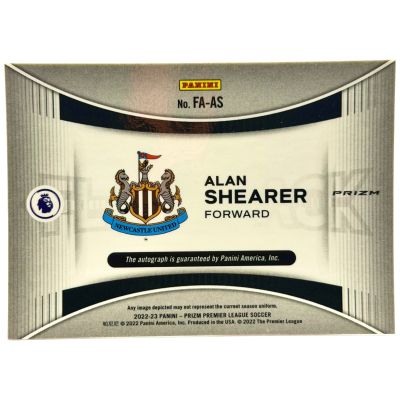 Alan Shearer 2022-23 Panini Prizm Premier League AUTO #FA-AS Newcastle United