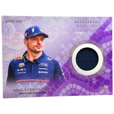 Max Verstappen/ Yuki Tsunoda 2025 Topps F1 Eccellenza Reliquia La Squadra Race Used Suit Relic BOOKLET 10/50 Red Bull Racing